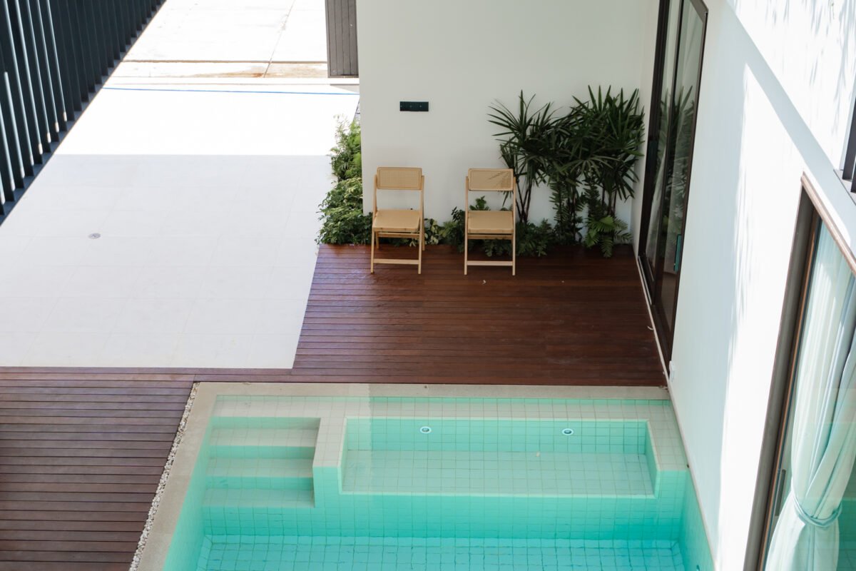 Private natural mineral pool at Tree O’Clock Pool Villa Phuket