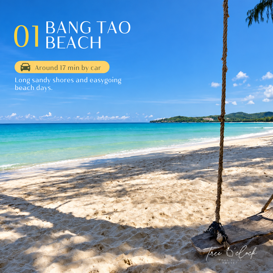Bang Tao Beach near Tree O'Clock Pool Villa Phuket